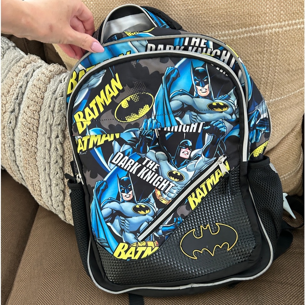 Kids Batman backpack dark knight black blue